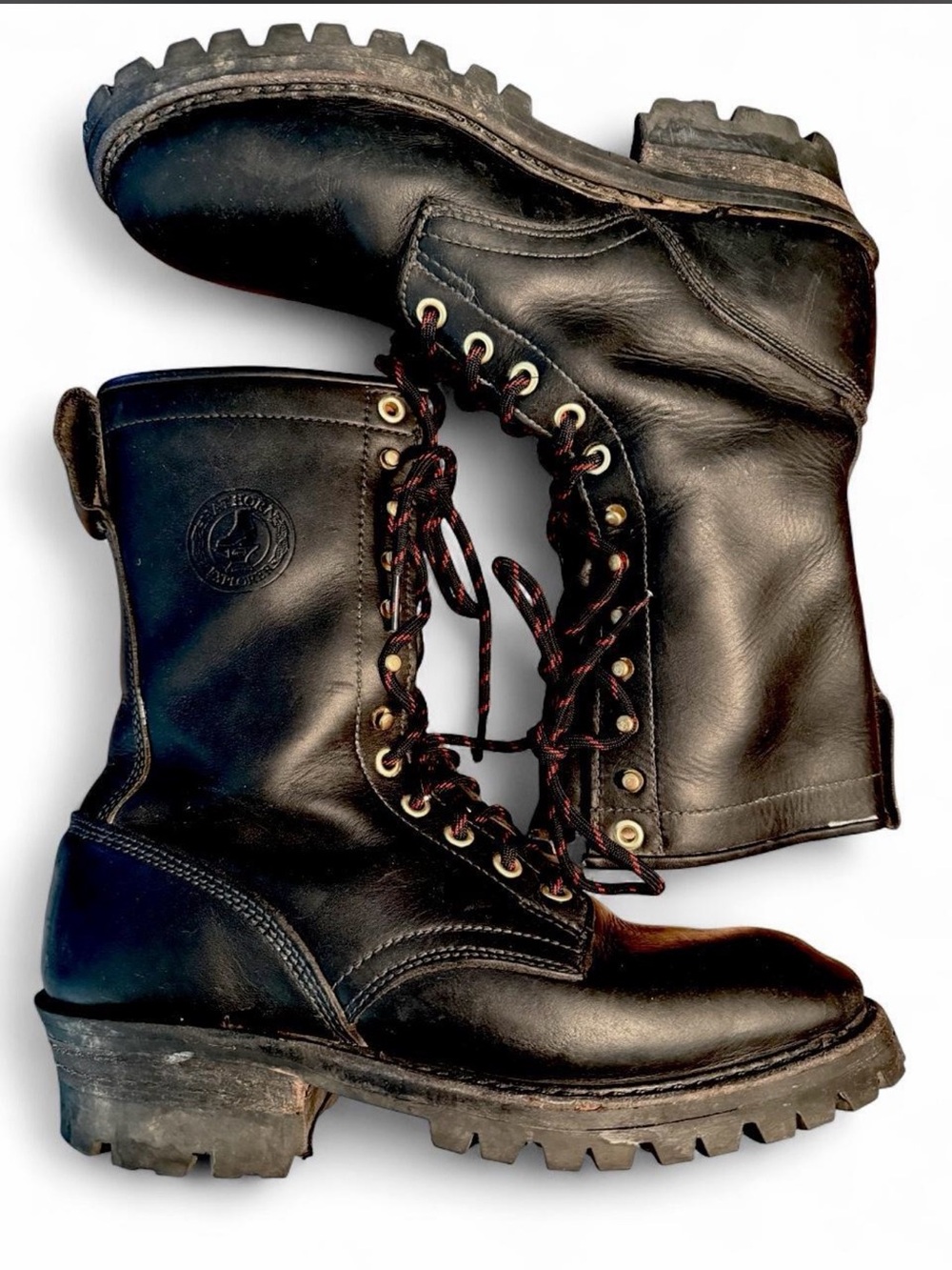 White’s Hawthorn Logger Boots Black Leather H7806 8.5D
